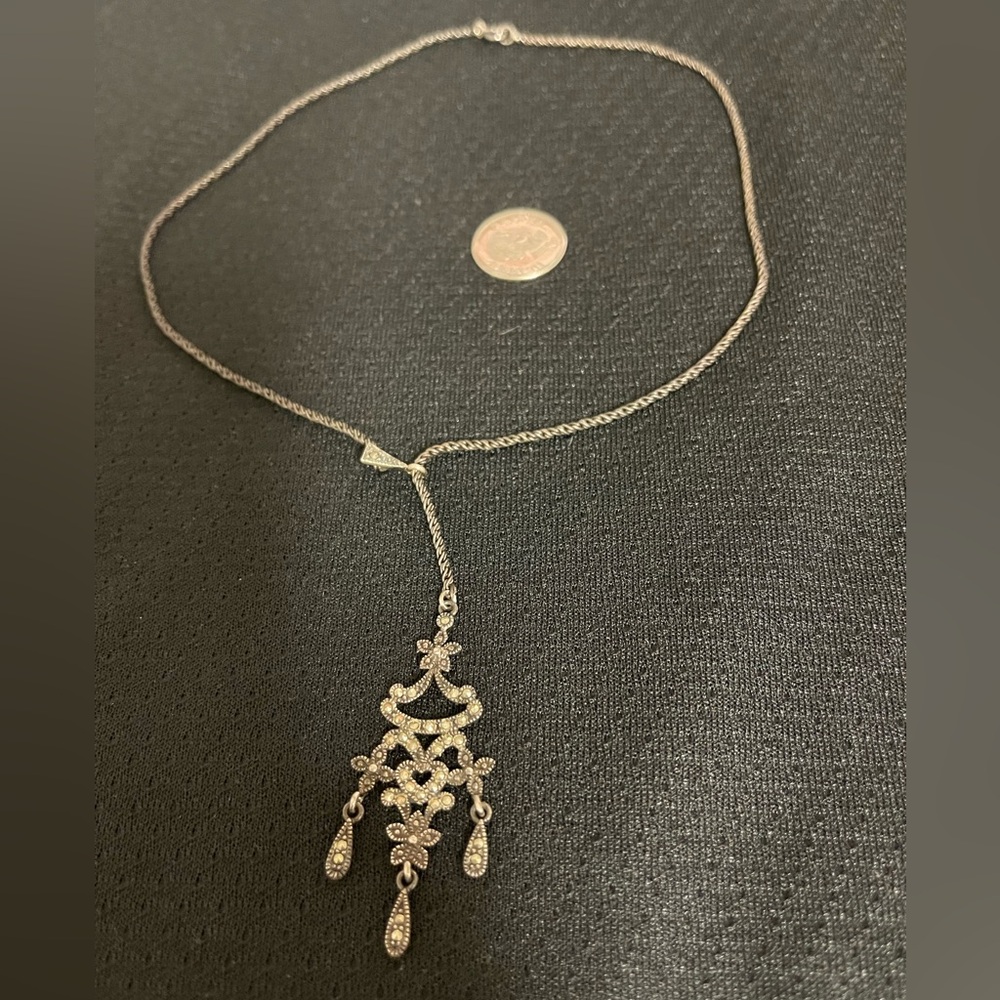 Vintage 925 marcasite necklace